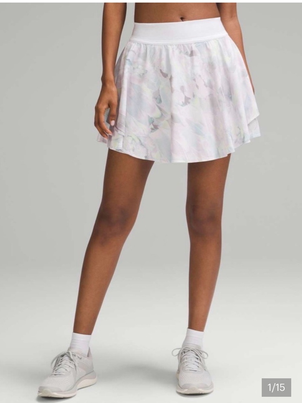 Lululemon Court Rivval skort/ Skirt with Pastel Watercolor Print- NWOT